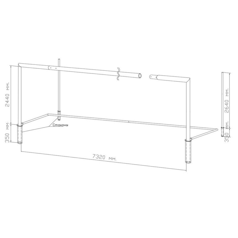 Футбольные ворота из пластиковых труб чертеж